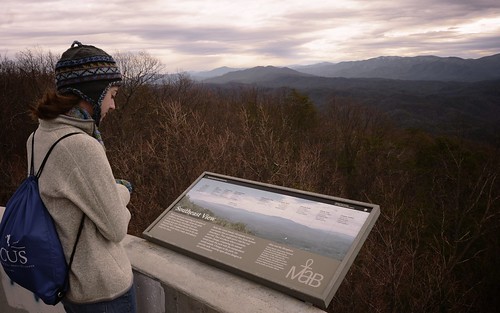 park winter foothills mountains tower look rock observation tennessee great january national parkway smoky