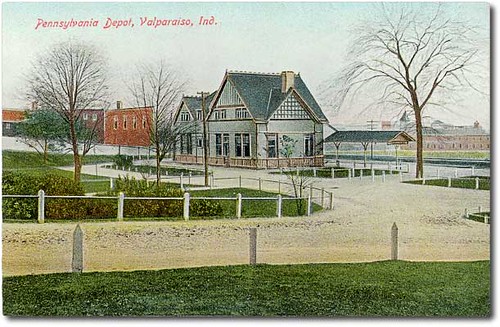 usa color history industry station buildings valparaiso indiana transportation depot hotels businesses railroads portercounty hoosierrecollections