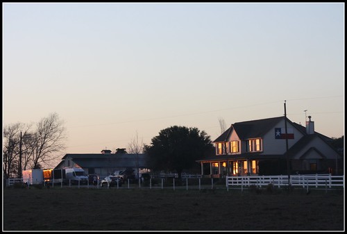 ranch winter sunset usa reflection architecture barn rural fence glow texas country goldenhour lonestarflag harriscounty tomballtx texasscenes