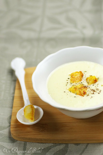 Potage Parmentier and roasted Haloumi