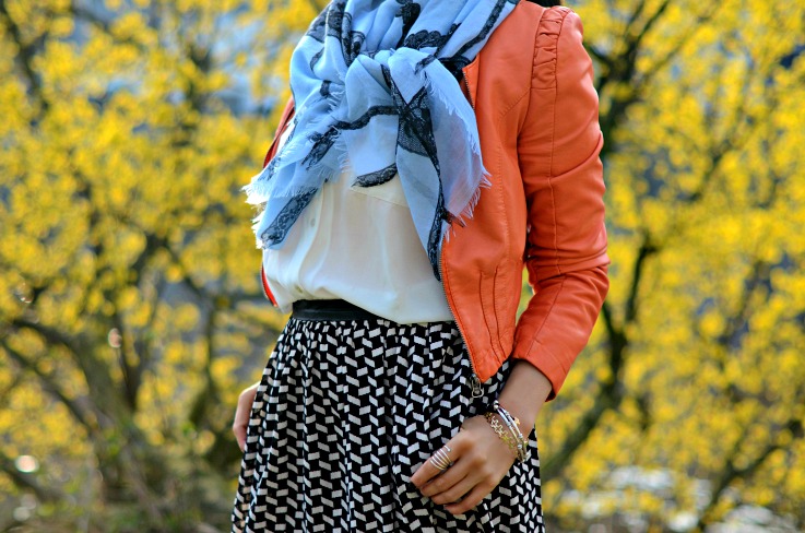 DSC_7408 orange jacket, baby blue scarf