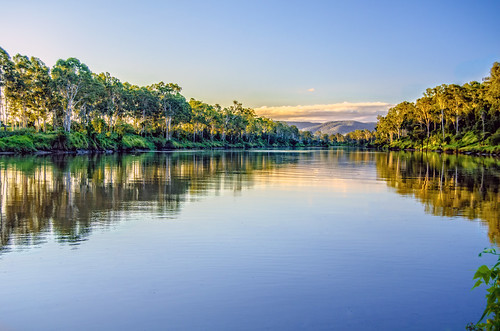 trees sunset reflection water clouds river day clear brisbaneriver hdr waterreflections moggill cloudsstormssunsetssunrises