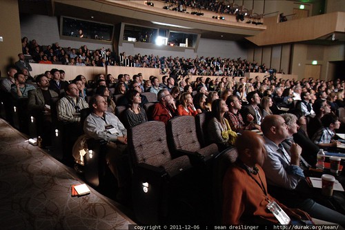 audience watching a video @ TEDx San Diego 2011    MG 3534