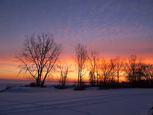 sunset michigan january lakestclair winter2011 lakestclairmetropark