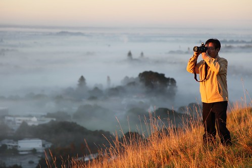 newzealand mist man fog sunrise one photographer auckland mteden eriagn ngairelawson