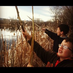 Nothing like smacking dry reeds