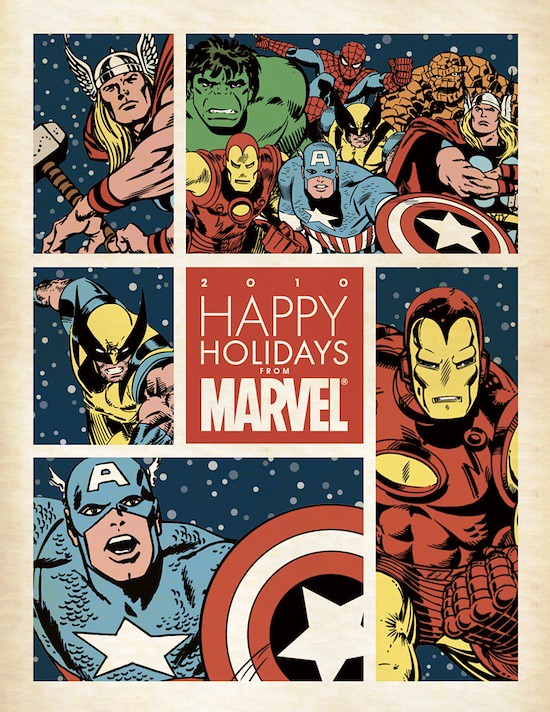 Cartões de Fim de Ano - Marvel e DC Comics