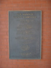 New Hanover County Courthouse Restoration Plaque