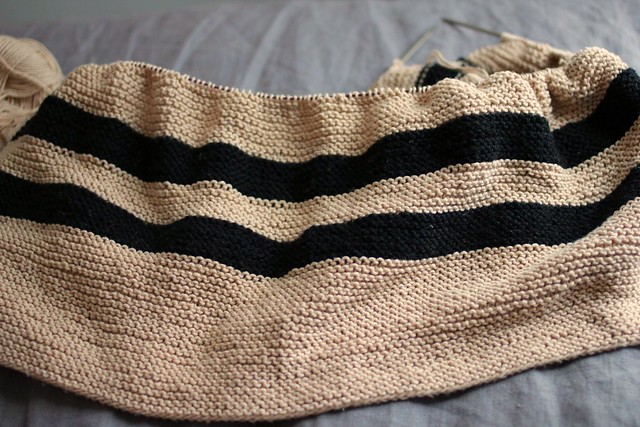 A Common Thread — knit striped garter stitch blanket
