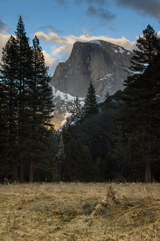 Half Dome and Yosemite Chapel
