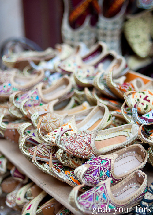 Shoes at the Textile Souk in Dubai