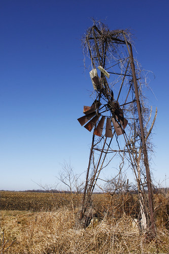 winter sky abandoned windmill field rust barren ruraldecay blades