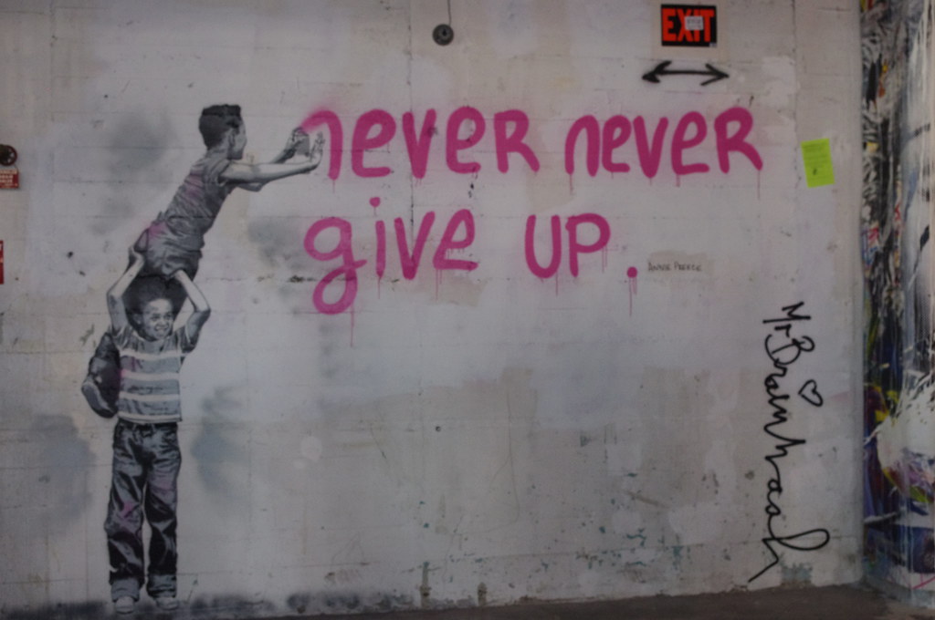 Never Never Give Up, art show 2011, MBW