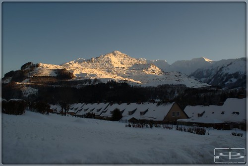 winter sunset snow austria eisenerz erzberg