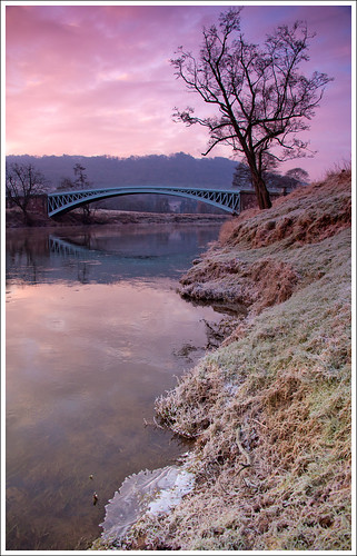 morning bridge light reflection wales sunrise river dawn frost frosty wye wyevalley riverwye bigsweir thewyevalley bigsweirbridge
