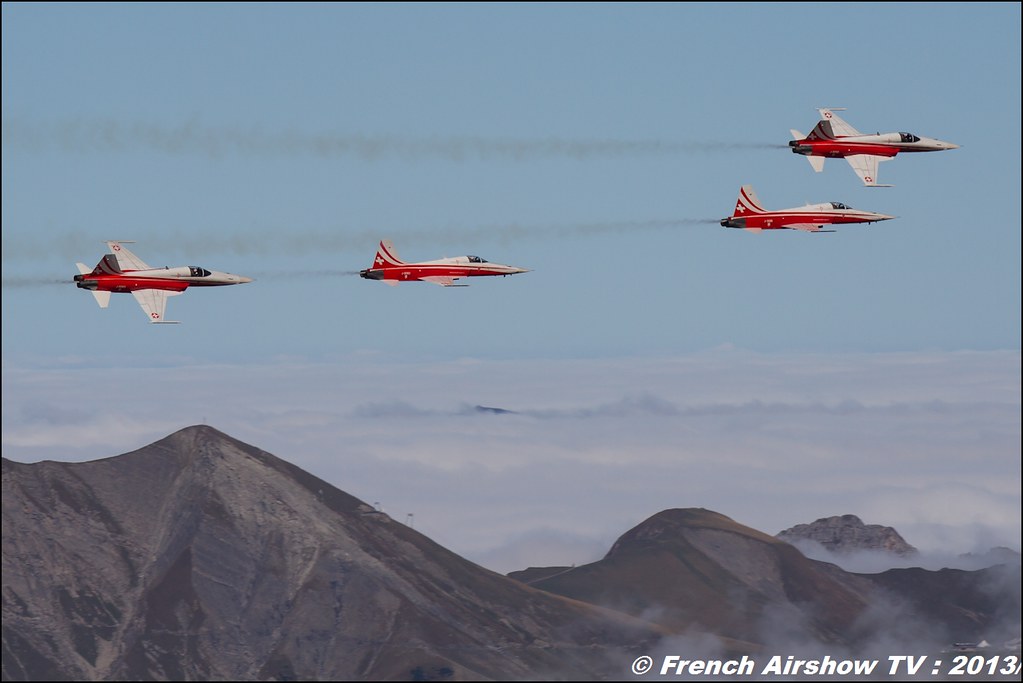  Patrouille Suisse Exercices de tir d'aviation Axalp 2013