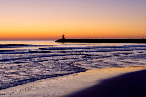 beach sunrise dawn surf waves atlantic breakwater