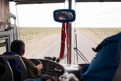 patagonia bus argentina highway busdriver rearviewmirror tourbus leicam8 elmaritm12828mm