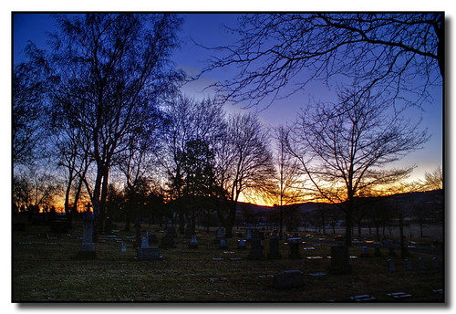 trees colors cemetery clouds sunrise moscow graves idaho