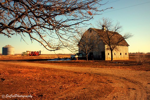 old trees usa tractor nature barn rural truck landscape midwest alone earth decay farm country scenic farmland silo mo dirt missouri craig fields isolation lonely isolated