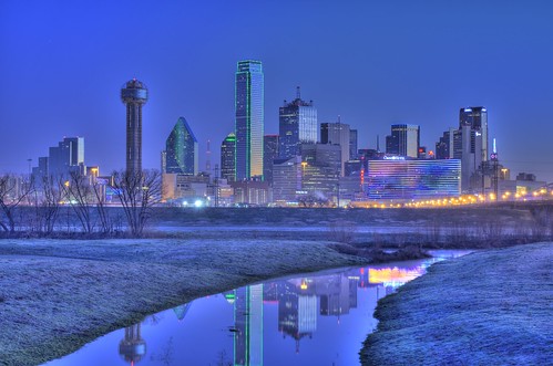 skyline sunrise dallas clear hdr trinityriver pwwinter