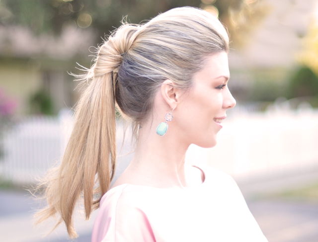 sleek twisted ponytail hair tutorial -side