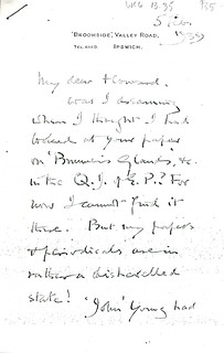 Sherrington to Florey - 5 February 1939 (WCG 13.35)