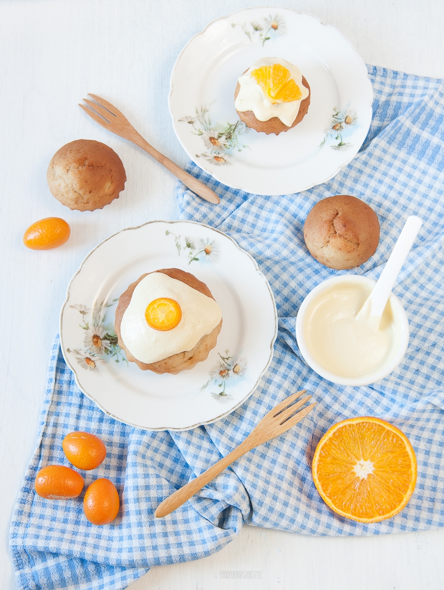 Vegan orange yogurt mini bundt cakes