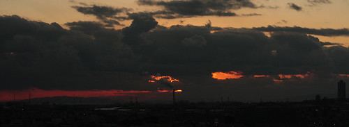 sunset red japan clouds 大阪 日本 osaka kansai 関西 osakaskies ”大阪の空”