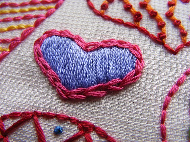 Sacred Heart Symbol - Machine Embroidery Designs, Redwork