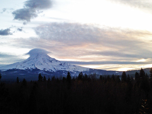 sunset mountain clouds oregon phone mthood android