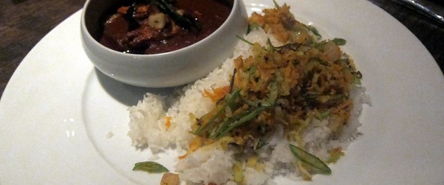 spicy fish curry at cardamom hill