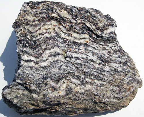 Gneiss (Joshimath Formation, Proterozoic; outcrop at Joshimath, Uttarakhand State, Indian Himalayas) 2