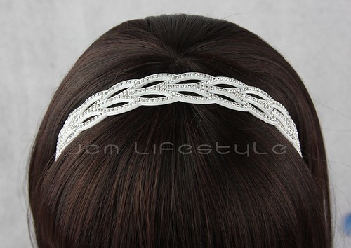 Rhinestone Bridal Wedding Goddess Greek Style Headband Bling Hair Head 