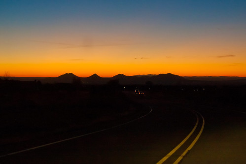 road sunset newmexico santafe