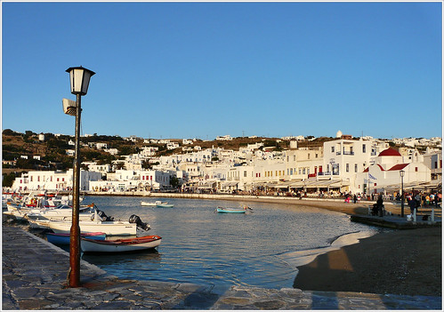 port boat greece lantern mykonos duqueiros
