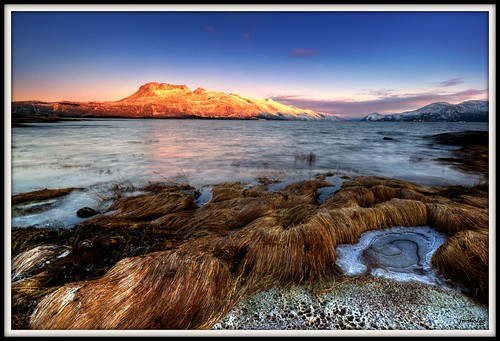 ocean sea mountains cold ice water grass norway photoshop exposure wind sevensisters hdr helgeland syvsøstre svines