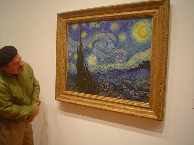 the starry night oil canvas by van gogh in moma museum new york city usa