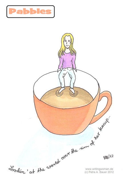 Lookin' at the world over the rim of her teacup ...