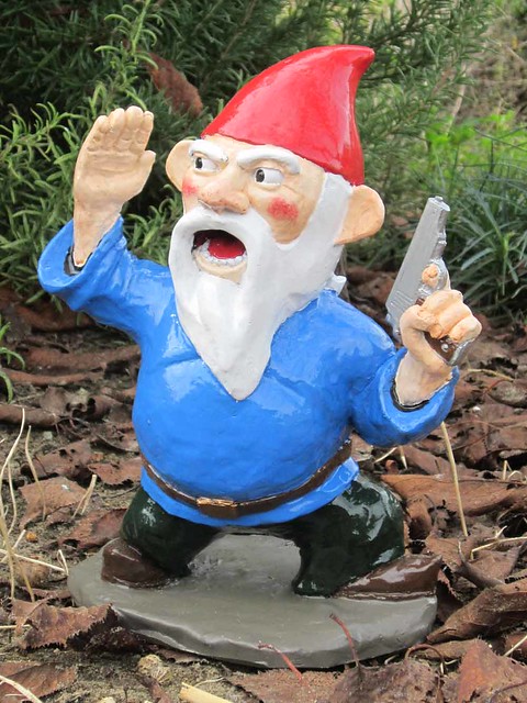 Gnome Officer in Leaves