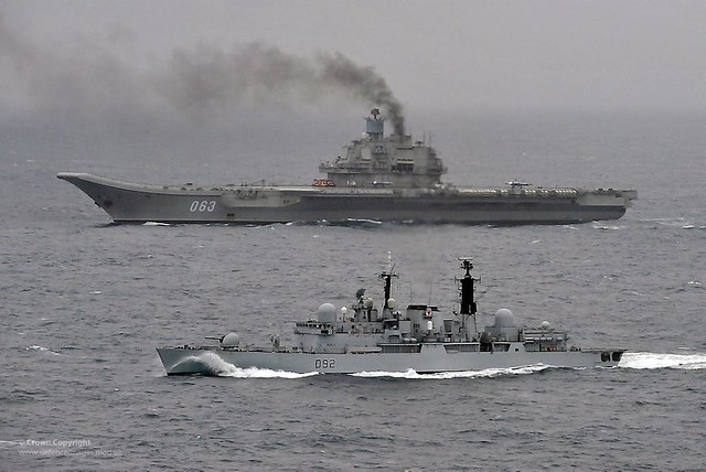 HMS Liverpool Escorts Russian Carrier Admiral Kuznetsov