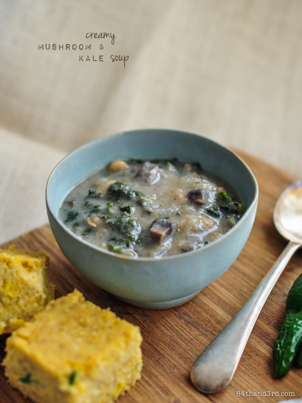 Creamy Mushroom & Kale Soup