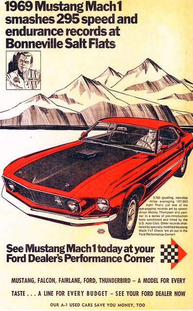 1969 Ford Mustang Mach 1 at Bonneville Salt Flats