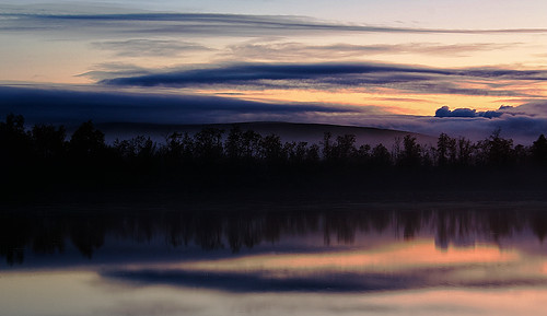 autumn trees sunset mountain water colors fog clouds finland river landscape photography evening sweden lapland nordic tundra andrei reinol