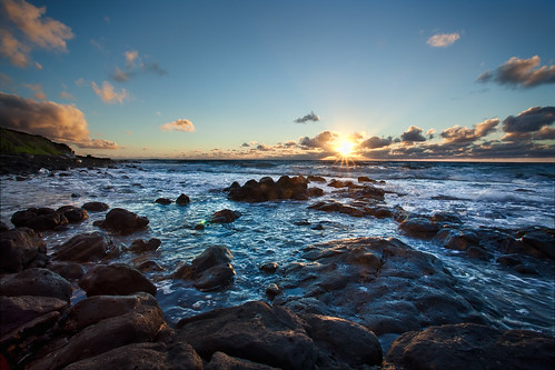 ocean beach water sunrise hawaii pacific bracket kauai nik hdr 2012 hdrefex