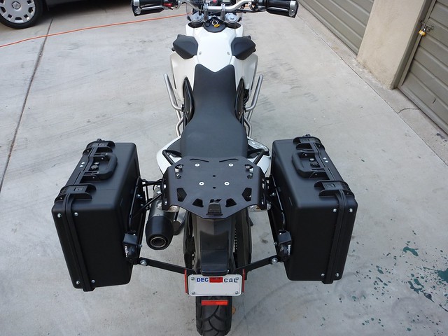 Altrider Rear Pillow Rack AltRider Rear Rack with Caribou Cases | Adventure Rider