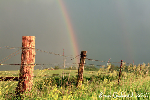 sunset usa storm fence landscape rainbow missouri stormchasing maysville