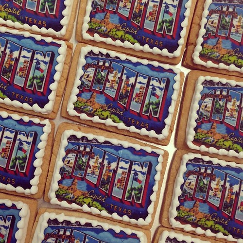 Greetings from Austin sugar cookies #polkadotscupcakefactory