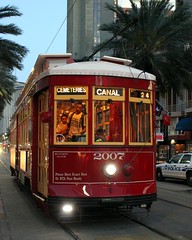 Red Line Trolley on Canal Street