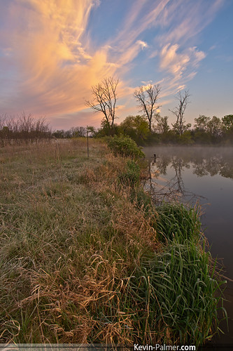 morning pink blue trees sky lake reflection green water grass fog sunrise mirror early illinois spring frost pentax foggy hdr wadsworth kx lakecountyforestpreserve tamron1750mmf28 ethelswoods lakerasmussen